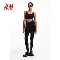 H&M【 MOVE DryMove™】女运动内衣夏干爽舒适高支撑背心SL1124746 黑色 C80