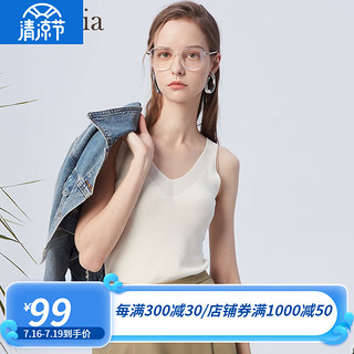 Lavinia Club拉维妮娅冰丝吊带背心女2023新款针织打底衫内搭外穿v领无袖上衣