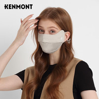 卡蒙（Kenmont）亲肤透气护眼角防晒口罩女3D立体贴合冰丝面罩防尘飞沫男开车3785 浅卡其色