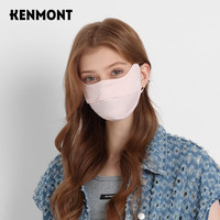 卡蒙（Kenmont）亲肤透气护眼角防晒口罩女3D立体贴合冰丝面罩防尘飞沫男开车3785 淡粉色