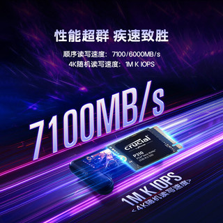 Crucial 英睿达 P310 M.2 NVMe 2230 固态硬盘 1TB（PCIe 4.0）