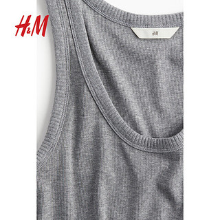 H&M2024夏季女装背心1243129 混灰色 160/88