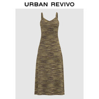 URBAN REVIVO 女士轻熟休闲风杂色吊带针织连衣裙 UWM940003