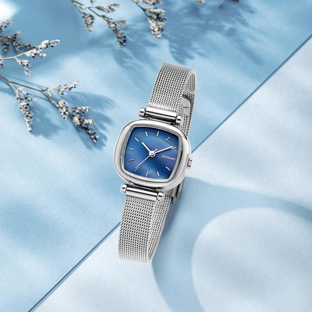 KOMONO 克莫诺 流光蓝颜色小方糖手表女小众气质轻奢简约方表女表轻奢小众