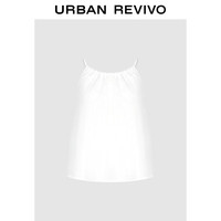 UR2024夏季新款女装法式气质系带微皱肌理吊带衫UWU240080 本白 L