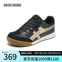 斯凯奇（Skechers）2024夏女鞋德训鞋时尚软底休闲鞋177500 黑色/玫瑰金色/BKRG 35