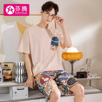芬腾睡衣男纯棉圆领可外穿趣味卡通情侣睡衣家居服Q9983722392