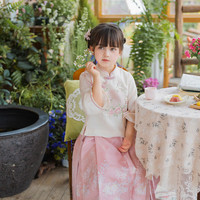 十三余童装国风汉服女童夏款轻薄马面裙套装 150