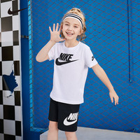 NIKE 小童装男女童短袖T恤+短裤套装夏季儿童透气休闲2件套