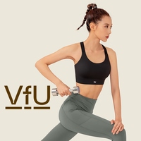 VFU大胸显小运动内衣女低强度一体式可调节健身防震防下垂文胸冬 黑色