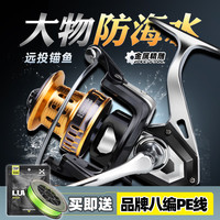哈斯达(HISTAR)FB全金属纺车轮鱼轮无间隙海竿远投海钓10000型防海水鱼线轮渔轮 防海水全金属 6500系列 左右手互换型