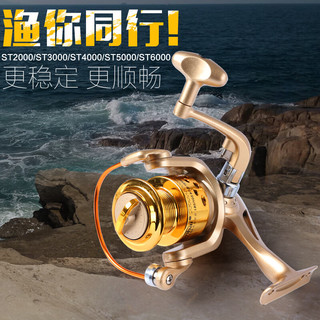 枫瀚金属机蕊渔轮纺车轮鱼轮金属齿杆渔轮海竿轮鱼线轮矶钓路亚远投轮 2000 不送线