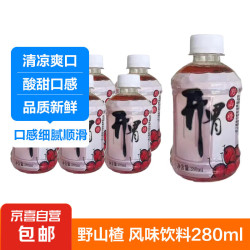 开胃山楂汁果味饮料整箱夏季酸甜山楂浓缩汁解腻饮品果汁 280ml*12瓶