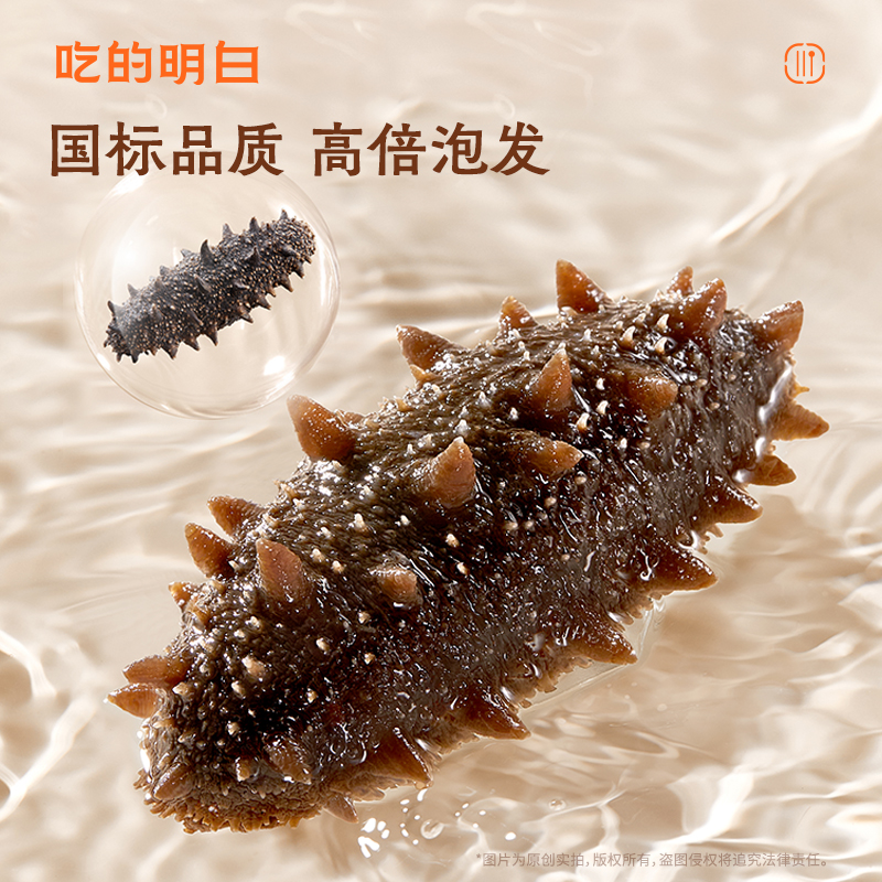 明威原料大连淡干海参干货辽刺参礼盒500g