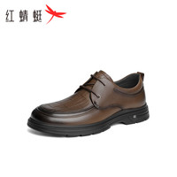 红蜻蜓 RED DRAGONFLY休闲皮鞋2024秋季男鞋通勤商务系带皮鞋软底男鞋WTA34106