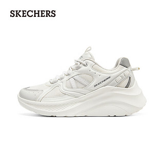 斯凯奇（Skechers）2024夏季女增高厚底运动鞋时尚百搭117521 灰色/GRY 39.5