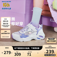 Skechers斯凯奇童鞋女童时尚网面鞋儿童运动鞋夏季大童小白鞋319009L