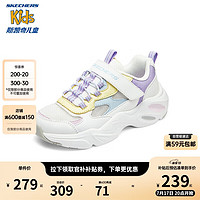 Skechers斯凯奇童鞋女童时尚网面鞋儿童运动鞋夏季大童小白鞋319009L 女童/白色/多彩色/WMLT 30