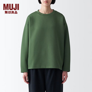 无印良品（MUJI）Labo 男女通用 双层织毛圈套头衫 男式女式无性别卫衣 BF197A3A 卡其绿 M(170/88A)