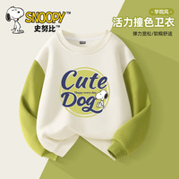 史努比男童秋装套装2024痞帅童装卫衣春秋款运动服儿童衣服男 【复合牛奶丝面料单件装】圆字努 120cm