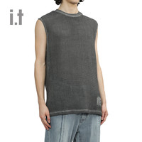 it izzue男装宽松针织镂空背心2024夏季随性潮男上衣2512U4M