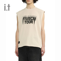 it 5cm/FIVE CM男女同款无袖圆领背心2024夏季潮流活力上衣