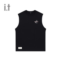 it 5cm/FIVE CM男女同款无袖圆领背心2024夏季青春潮流上衣