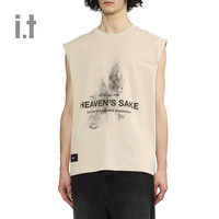 it 5cm/FIVE CM男女同款无袖圆领背心2024夏季简约有型上衣