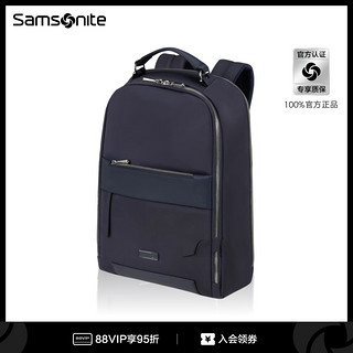 Samsonite新秀丽双肩包大容量时尚书包女简约通勤轻便电脑包KM4