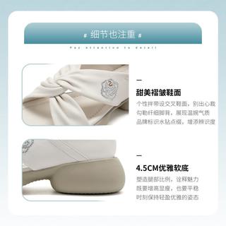 沙驰 SATCHI【牛皮时尚交叉带罗马凉鞋】24年厚底休闲凉鞋百搭外穿凉鞋
