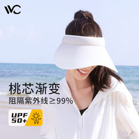 VVC遮阳帽女夏季防紫外线渐变防晒帽桃心帽檐太阳帽户外海边运动帽子 渐变