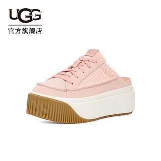 UGG 春季女士舒适休闲一脚蹬包头系带厚底鞋穆勒鞋 1152756