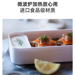 MONBENTO多层便当盒成人儿童可微波便携式便当饭盒日式分格餐盒 慕斯粉黛 2层 1L