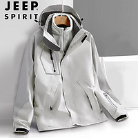 JEEP SPIRIT 吉普冲锋衣男夹克春秋季外套三合一户外运动登山服男装