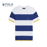 RALPH LAUREN 拉夫劳伦 女士针织衫 RL25707 白色/蓝色 XS