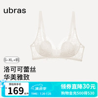 ubras虞书欣同款蕾丝轻纱洛可兔耳杯背勾文胸套装性感可聚拢无钢圈胸罩 【