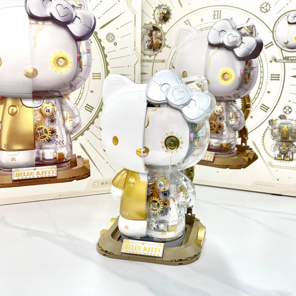 拼插积木_50周年收藏级积木，TOPTOY Hello Kitty白金大体开箱分享-什么 