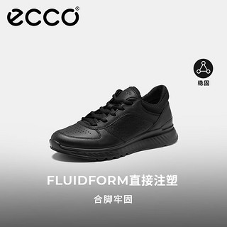 爱步（ECCO）运动鞋女 夏季简约系带跑步鞋 跃动835313 黑色83531301001 35