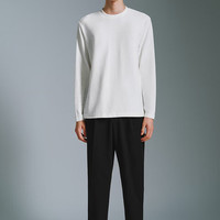 URBAN REVIVO 男士静奢风植物系正肩套头长袖T恤 UMM440014