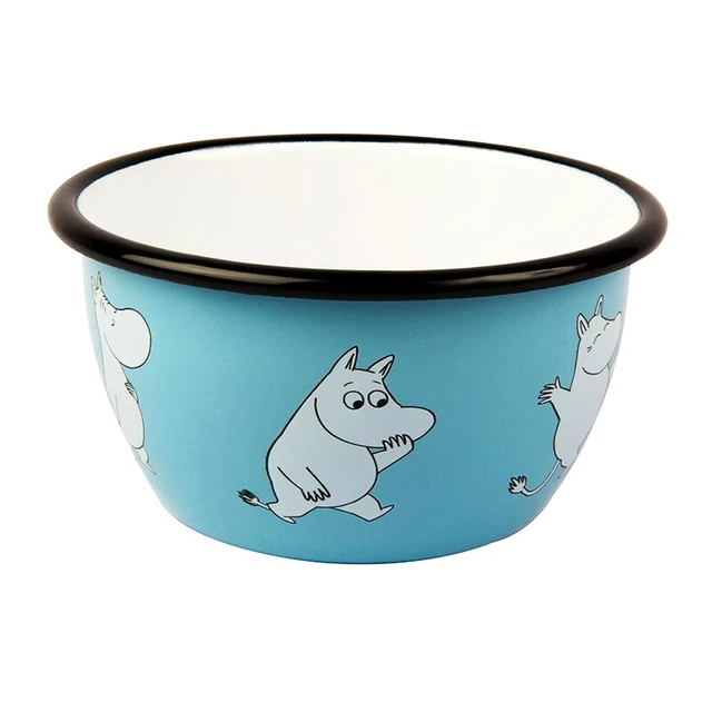 芬兰进口 muurla moomin姆明搪瓷碗珐琅碗餐碗北欧卡通汤碗饭碗 搪瓷碗 皮皮和马 （600ml）