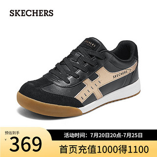 斯凯奇（Skechers）2024夏女鞋德训鞋时尚软底休闲鞋177500 黑色/玫瑰金色/BKRG 37.5