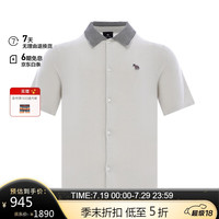 保罗史密斯(paulsmith)斑马系列男士PS常规版短袖POLO衬衫灰色L