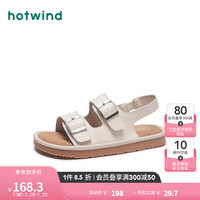 热风 hotwind杏色软木拖沙滩度假休闲风时尚休闲百搭24年夏季女士时尚凉鞋 03米色 38 正码