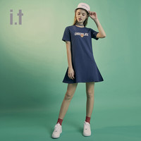 it :CHOCOOLATE女装连衣裙春夏季潮流个性卡通设计运动风短裙1508