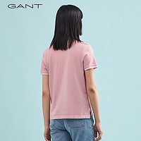 GANT甘特春夏女士运动休闲透气翻领短袖Polo衫|4203206 614粉色 XXL