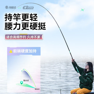 海龙王鱼竿钓鱼竿大物综合竿台钓鱼竿手竿超轻超硬鲫鱼竿碳素  9m 6H