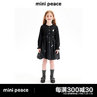 MiniPeace太平鸟童装秋新女童连衣裙F2FAE3A38 黑色 120cm