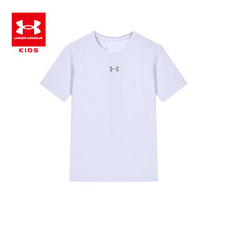 安德玛（Under Armour）男大童短袖T恤梭织短裤242120555&242123175 白T黑短裤 170cm