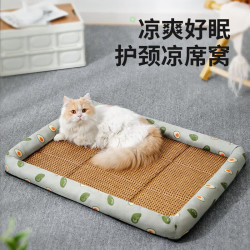 领宠爱 猫狗窝凉席小型犬宠物猫咪睡垫夏季床垫泰迪中大型犬狗垫子 L号