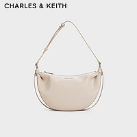 CHARLES&KEITH24秋季CK2-20671663柔软简约单肩腋下饺子包女 Oat燕麦色 M